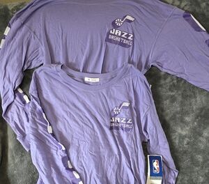 * Make an Offer*  2 Purple Jazz Basketball Long Sleeve Shirts